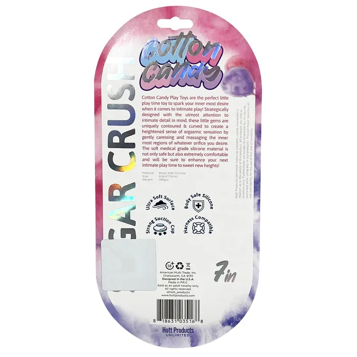 Cotton Candy SUGAR CRUSH 7IN DILDO HOTT PRODUCTS UNLIMITED Dildos