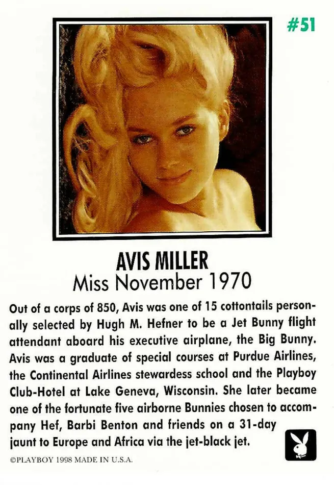 Couples Greenthunderbirds Cards Playboy November Edition 51 Avis Miller
