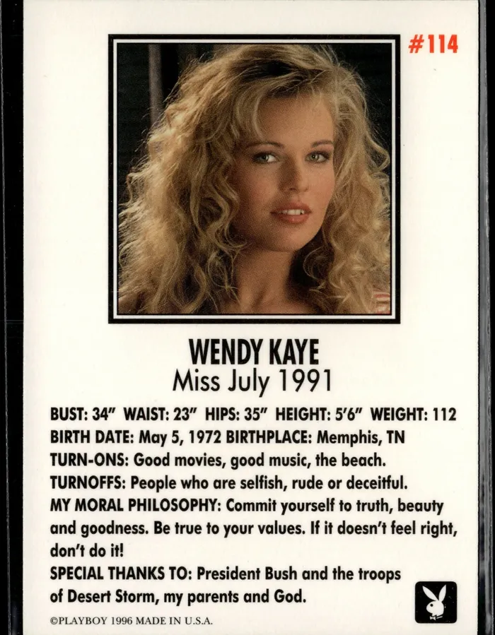 Couples Playboy Centerfolds July Edition Wendy Kaye Autograph Card 114 Dans Cards Couples Playboy Centerfolds July Edition Wendy Kaye Autograph Card 114 Dans Cards