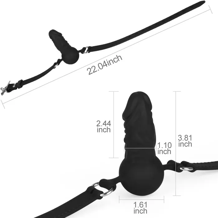 CupidSecrets Ball Gag Strap On Female Sex Toys