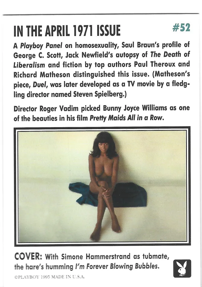 Dans Cards Playboy Centerfolds April Edition Cover Simone Hammerstrand Joyce Williams Back Card 52 Couples Dans Cards Playboy Centerfolds April Edition Cover Simone Hammerstrand Joyce Williams Back Card 52 Couples