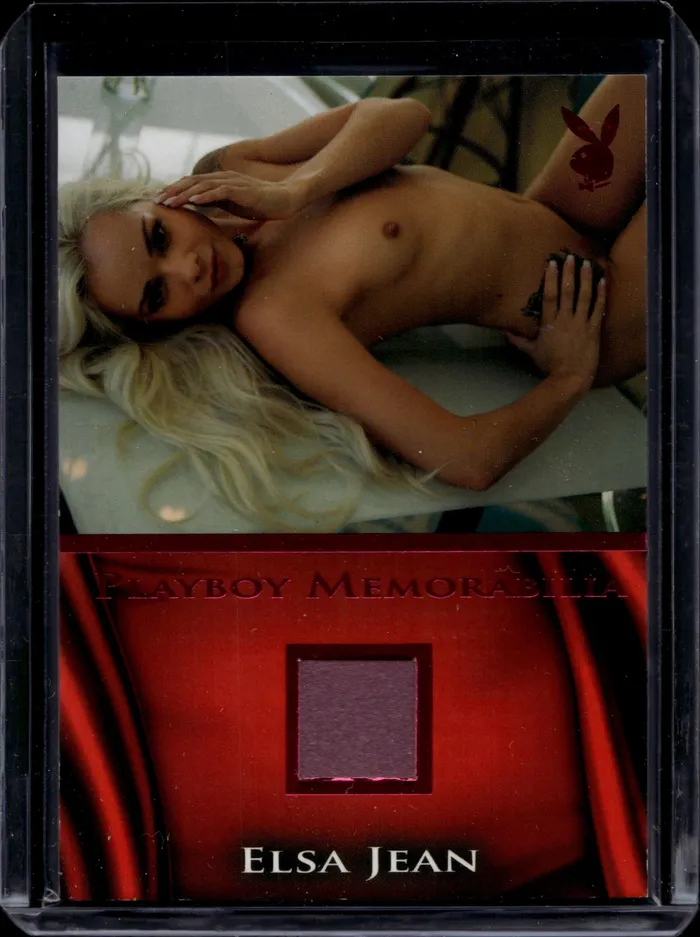 Dans Cards Vibrators Playboys The Book of Lingerie Volume 1 Elsa Jean Pink Foil Memorabilia Insert Card