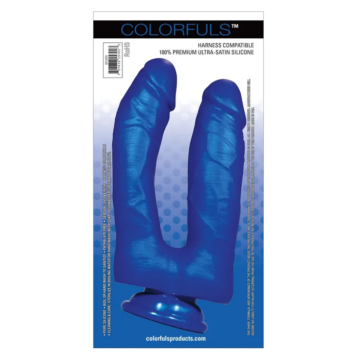 Dildos FICL Colorfuls Shades of Silk 65 in Dual Blue Dildo