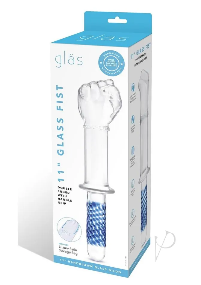 Dildos Glas Fist Double End Whandle Grip Glass 11