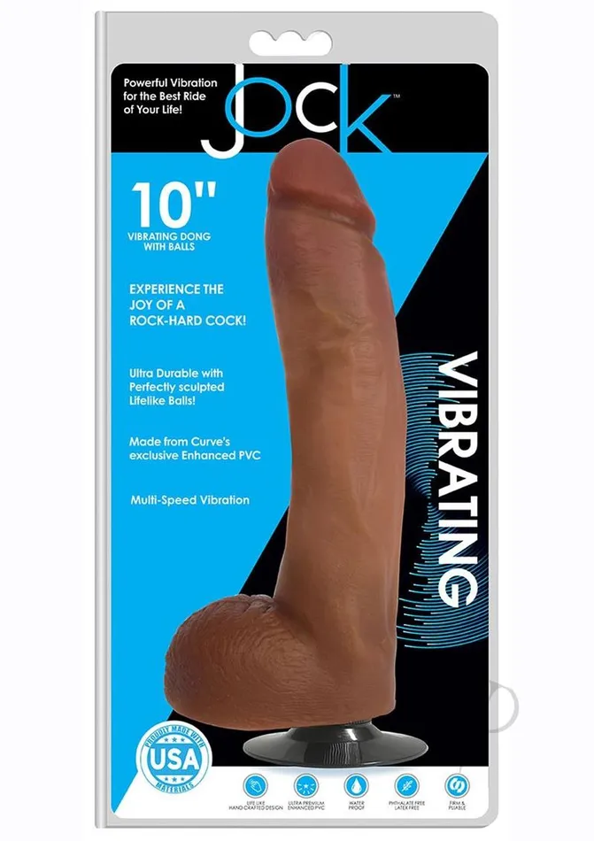 Dildos Jock Vibrating Dong Wballs 10 Caramel Jock