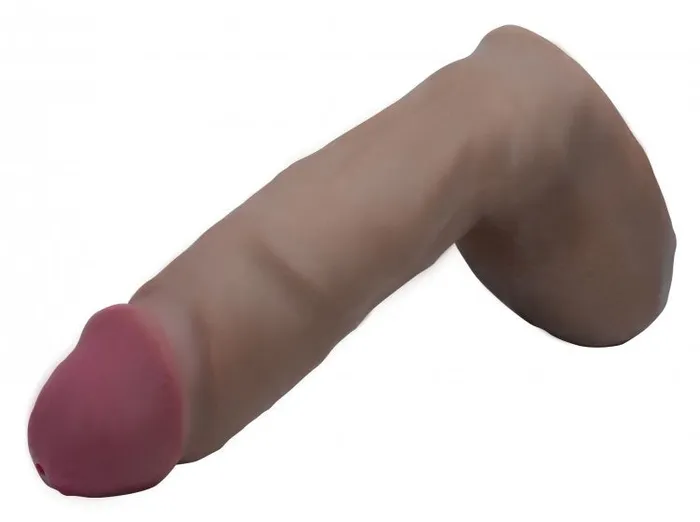 Dildos Xandebay Loadz 8in Dual Density Squirting Dildo Dark