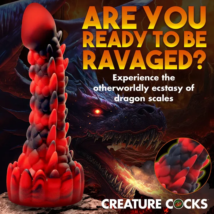 Dildos XR Brands Demon Rising Scaly Dragon Dildo