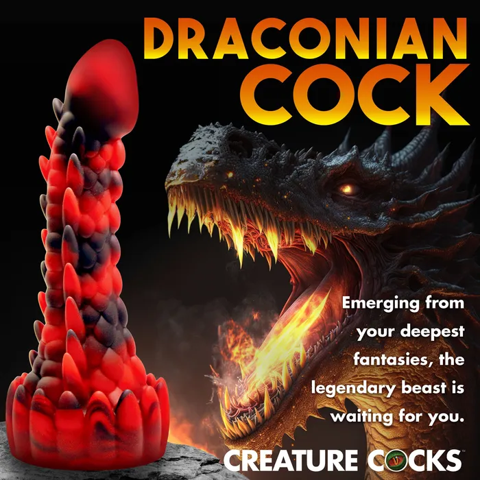 Dildos XR Brands Demon Rising Scaly Dragon Dildo
