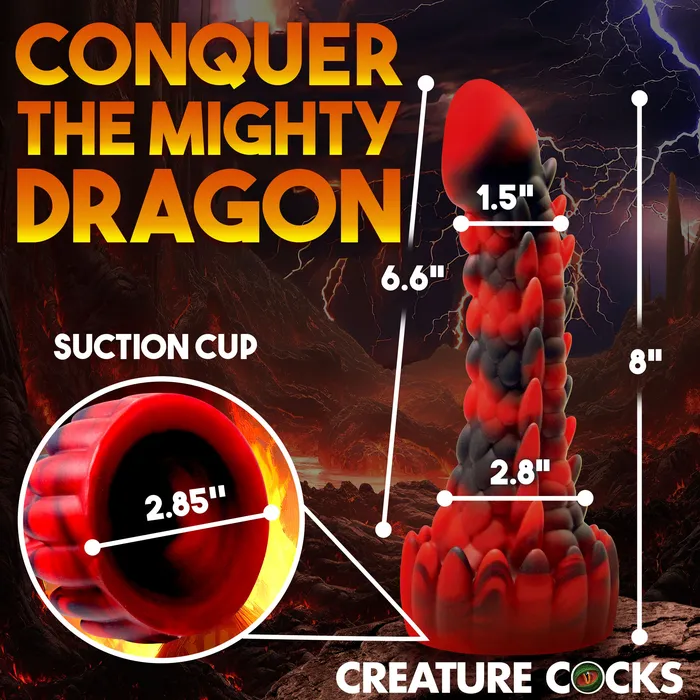 Dildos XR Brands Demon Rising Scaly Dragon Dildo