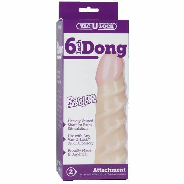 Doc Johnson Dildos Raging HardOn 6 Inch VacULock Dildo