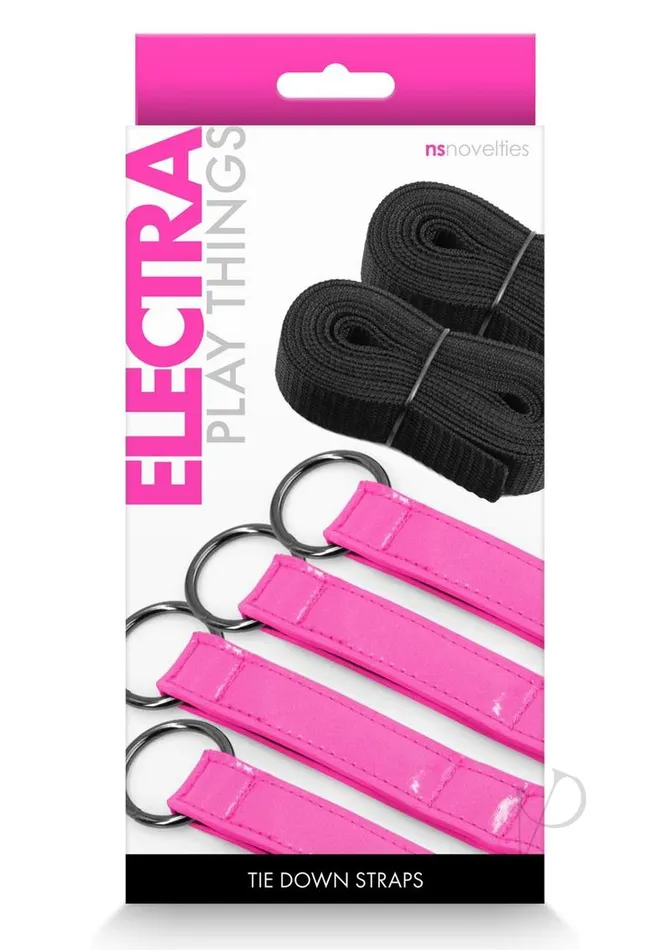 Electra Play Things Vibrators Electra Play Things Tie Down Straps Pink