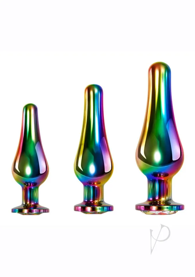 Evolved Anal Rainbow Metal Plug Set