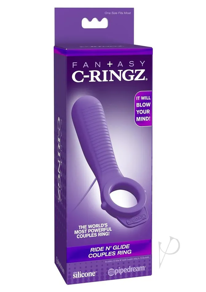 Fantasy CRingz Vibrators Fcr Ride N Glide Couples Ring Purple