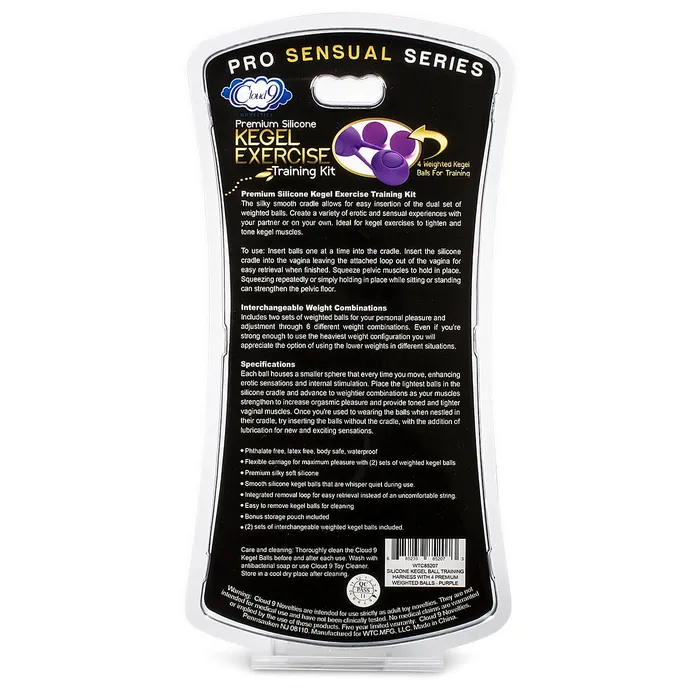 Female Sex Toys Cloud 9 Kegel Training Kit With 4 Weighted Balls Premium Silicone Pouch