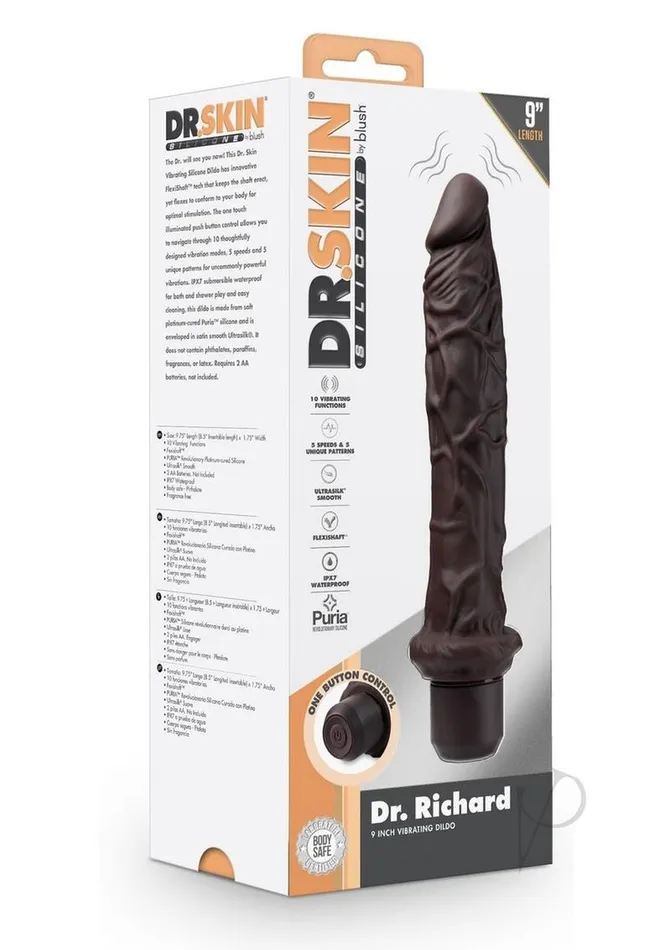 Female Sex Toys Dr Skin Dr Skin Silic Dr Richard Vibrate 9 Brown
