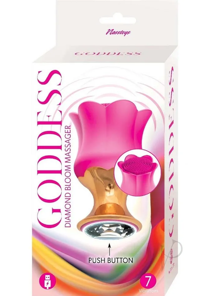 Female Sex Toys Goddess Goddess Diamond Bloom Massager Fushcia
