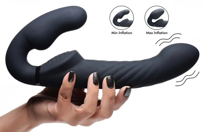 Female Sex Toys Xandebay Strap U 10x Swirl Ergofit Strapless Strapon Black