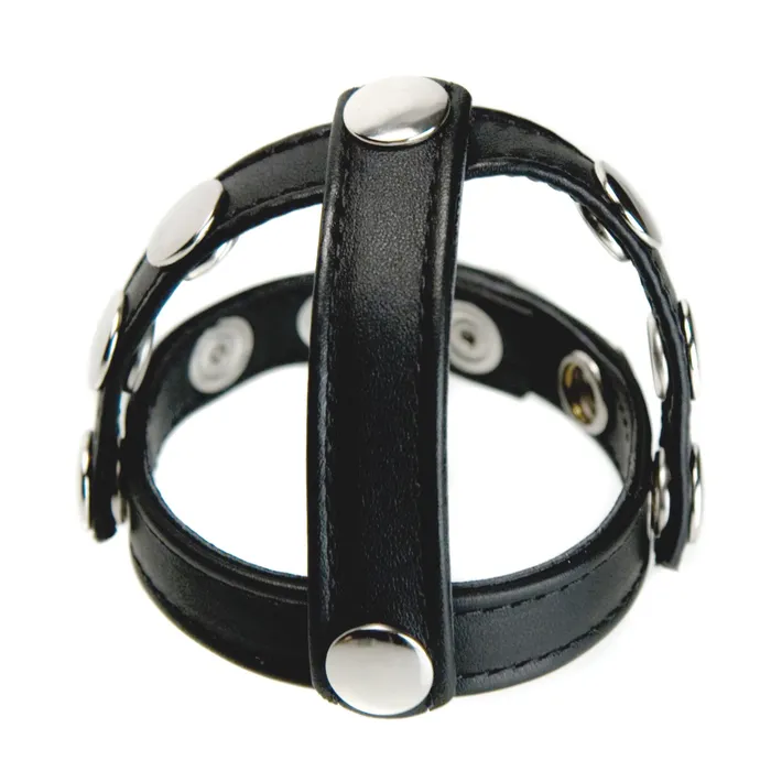 Female Sex Toys XR Brands Strict Leather Snapon Cock And Ball Harness