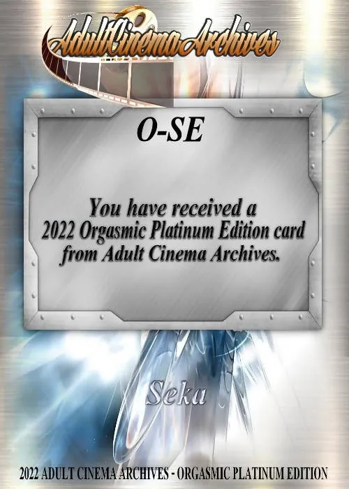 GOF Cards Couples 2022 ACA Orgasmic Platinum Edition Seka Card