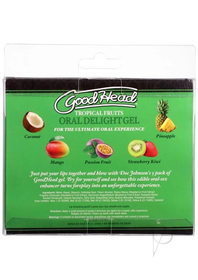 Goodhead Oral Delight Gel Tropical 5pk GoodHead Enhancers