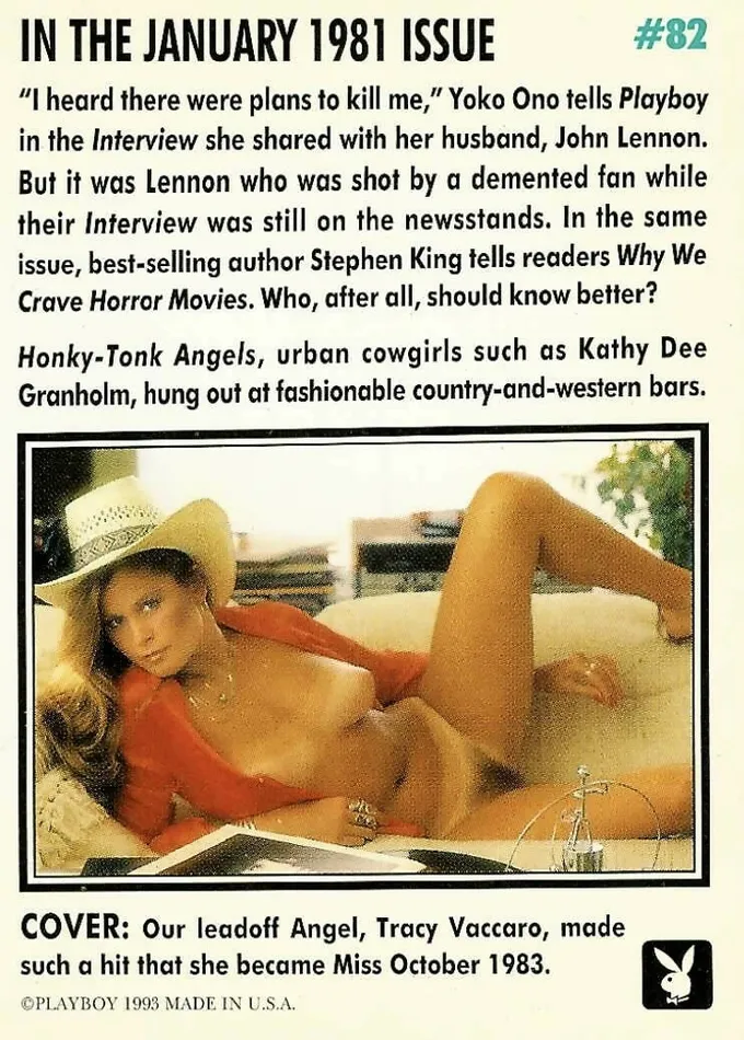 Greenthunderbirds Cards Couples Playboy January Edition 82 HonkyTonk Angels Cover Card