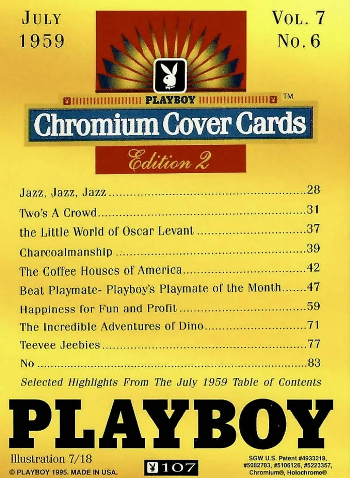 Greenthunderbirds Cards Playboy Chromium Cover Edition 2 107 Couples