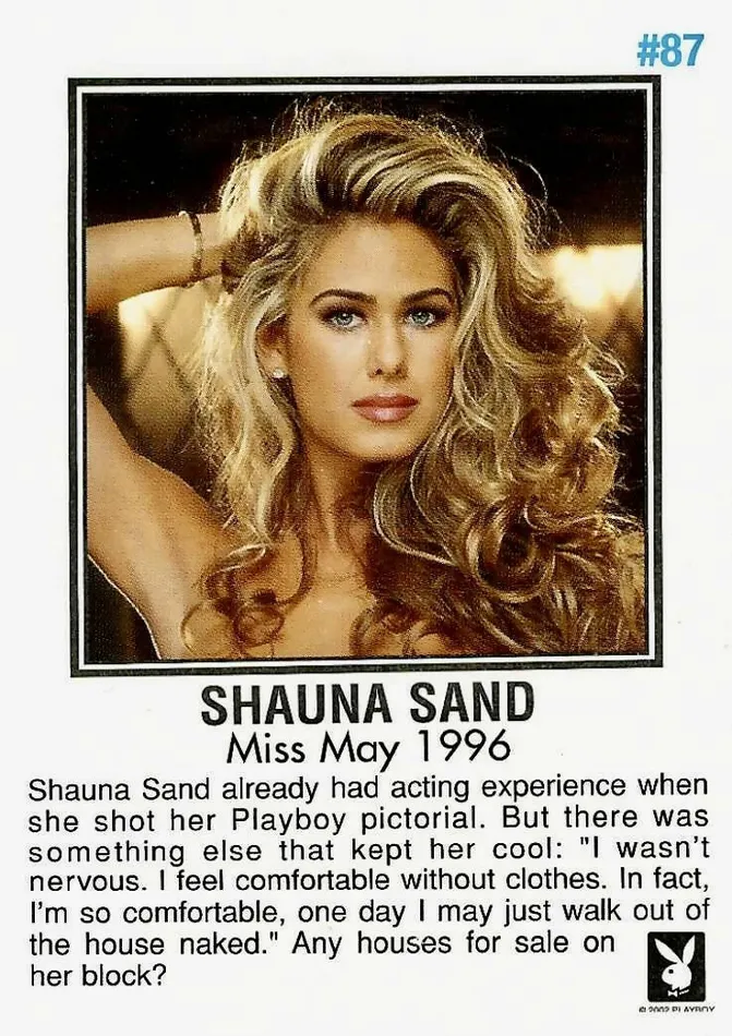 Greenthunderbirds Cards Vibrators Playboy Centerfold Collector Cards 1994 Thru 1996 87 Shauna Sand