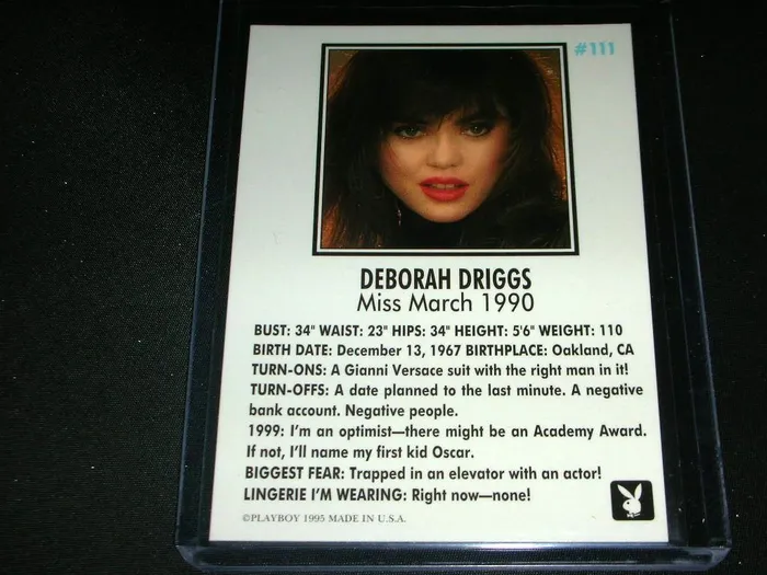 HefsCards Couples Playboy March Edition Deborah Driggs Auto Card