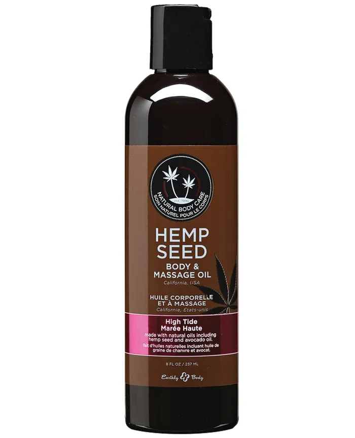 Hemp Seed High Tide Massage Oil 8 oz Castle Megastore Couples