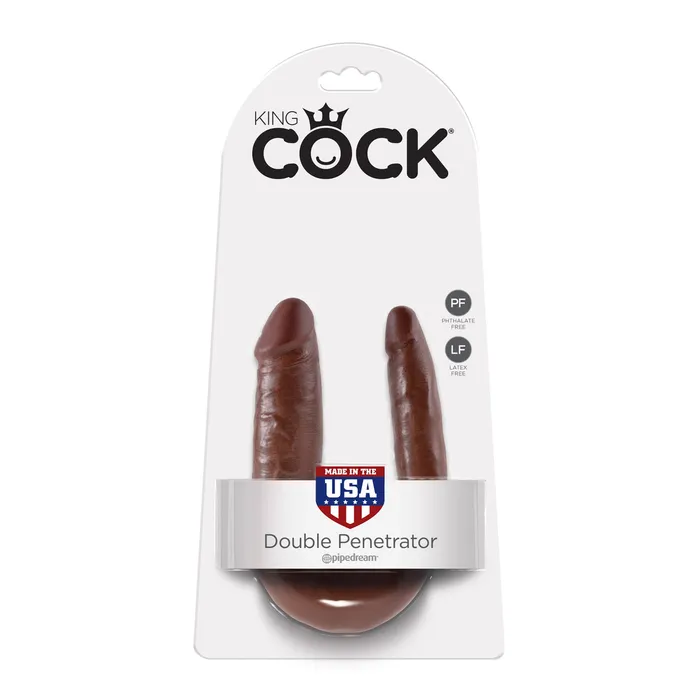 King Cock Dildos King Cock Ultra Realistic UShaped Small Double Trouble Dildo