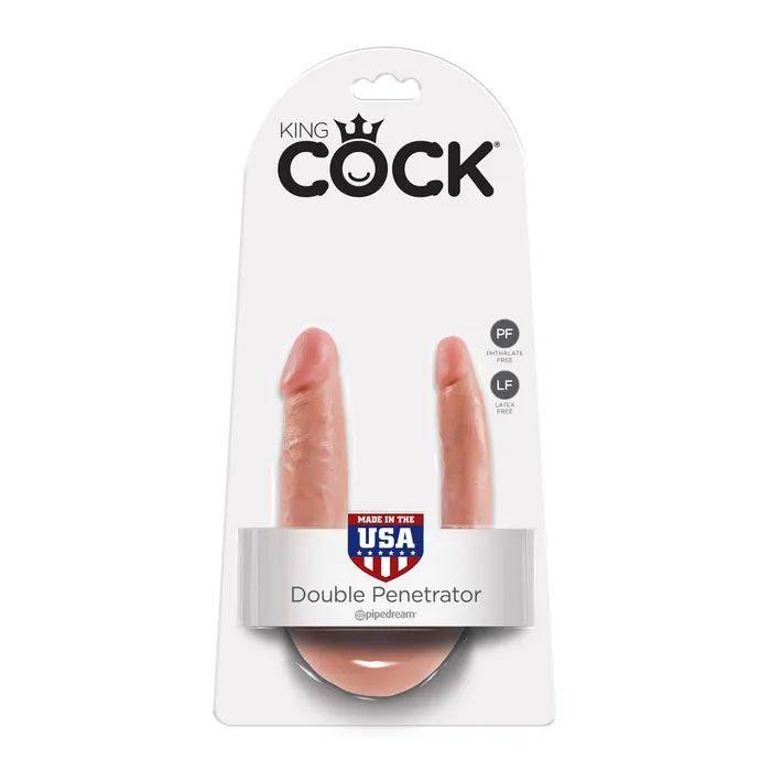 King Cock Dildos King Cock Ultra Realistic UShaped Small Double Trouble Dildo