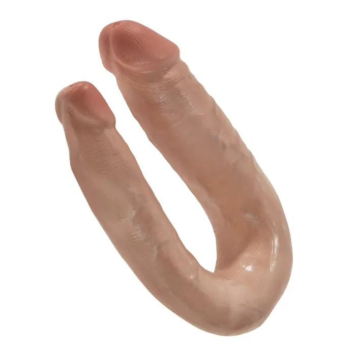 King Cock Dildos King Cock Ultra Realistic UShaped Small Double Trouble Dildo