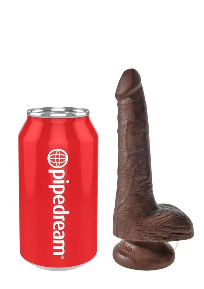 King Cock Kc 6 Cock Wballs Brown Dildos