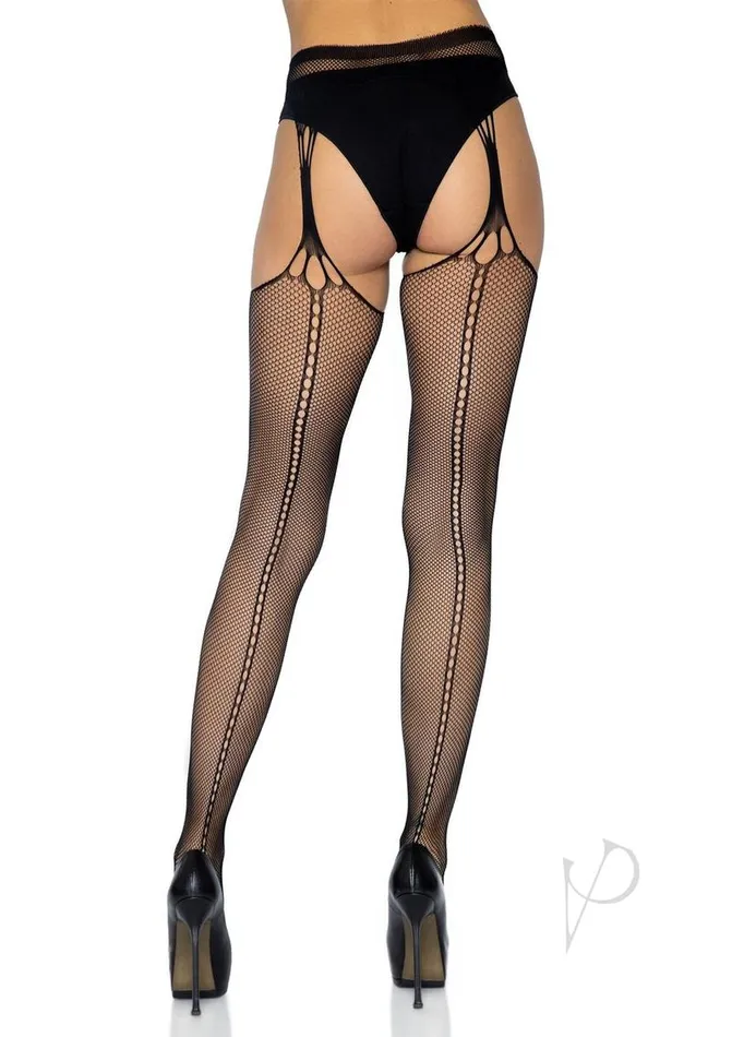 Leg Avenue Anal Scale Net Suspender Hose Os Black Leg Avenue Anal Scale Net Suspender Hose Os Black