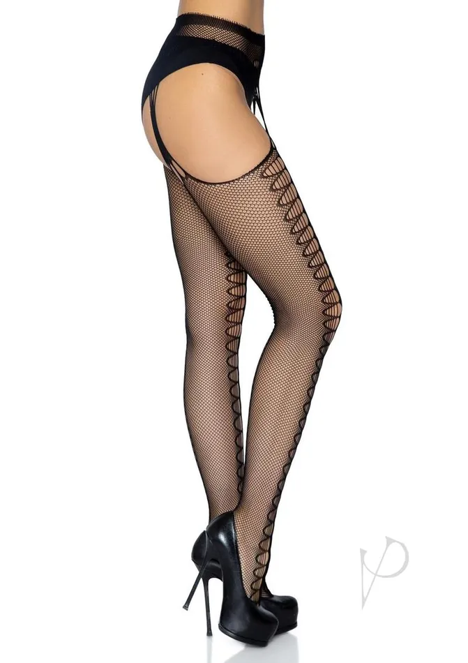 Leg Avenue Anal Scale Net Suspender Hose Os Black Leg Avenue Anal Scale Net Suspender Hose Os Black