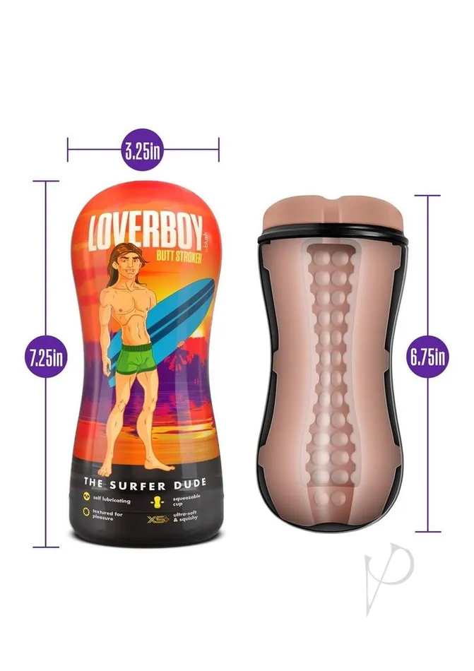 Loverboy Surfer Dude Lube Stroker Beige Loverboy Male Sex Toys