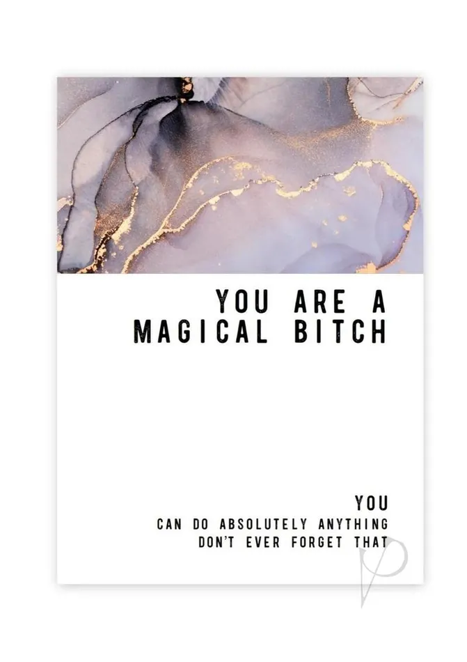 Magical Bitch Greeting Card Warm Human Vibrators