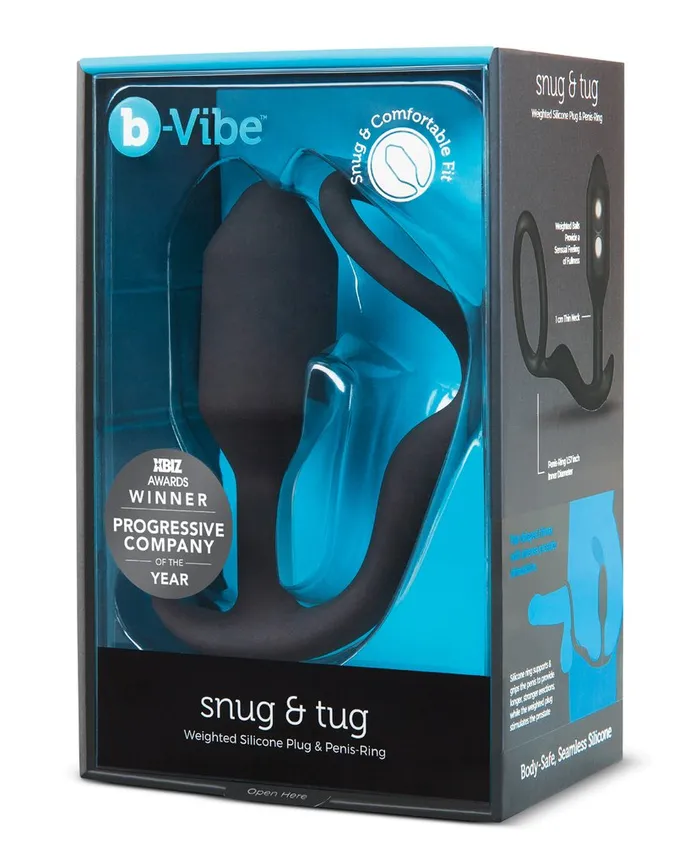 Male Sex Toys Castle Megastore BVibe Snug Tug Weighted Silicone Plug Penis Ring