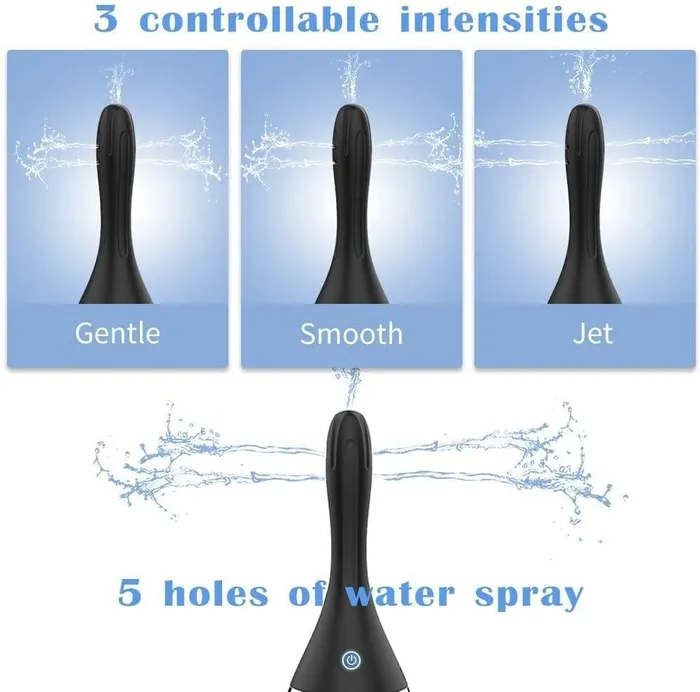 Adorime Anal Automatic Electric Water Spray Enema Bulb 12 fl oz White