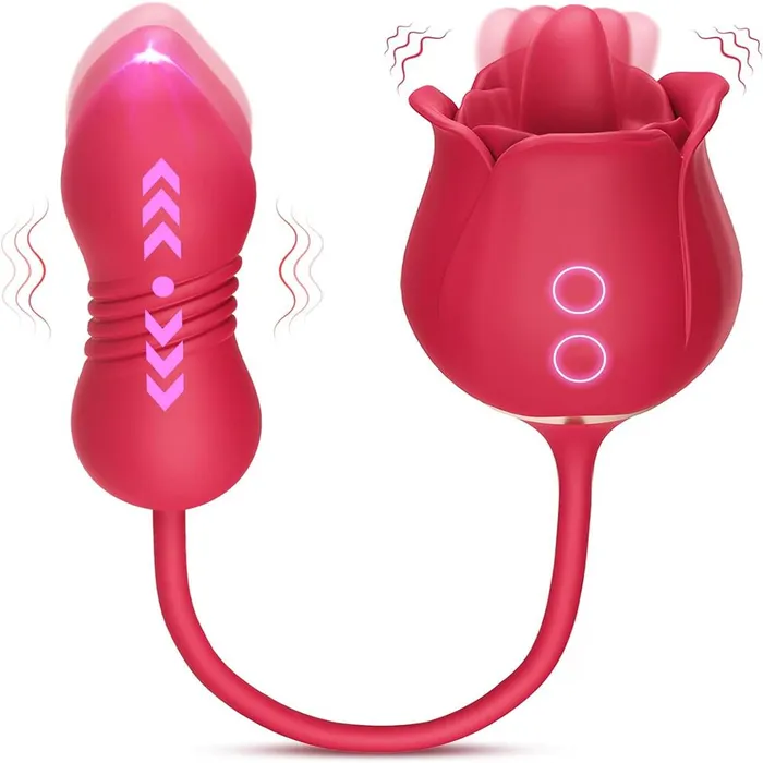 Adorime Female Sex Toys Rose Passion Toy with Thrusting Dildo for Couples Clitoral Nipple Licker for Woman Close Up Pussy Licking Girl on Girl Adorime Female Sex Toys Rose Passion Toy with Thrusting Dildo for Couples Clitoral Nipple Licker for Woman Close Up Pussy Licking Girl on Girl