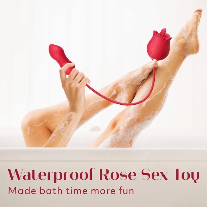 Adorime Female Sex Toys Rose Passion Toy with Thrusting Dildo for Couples Clitoral Nipple Licker for Woman Close Up Pussy Licking Girl on Girl
