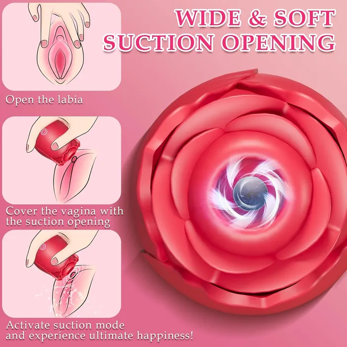 Male Sex Toys Adorime Rose Toy Wider Sucking Opening with Mindblowing Suciton App Remote Control