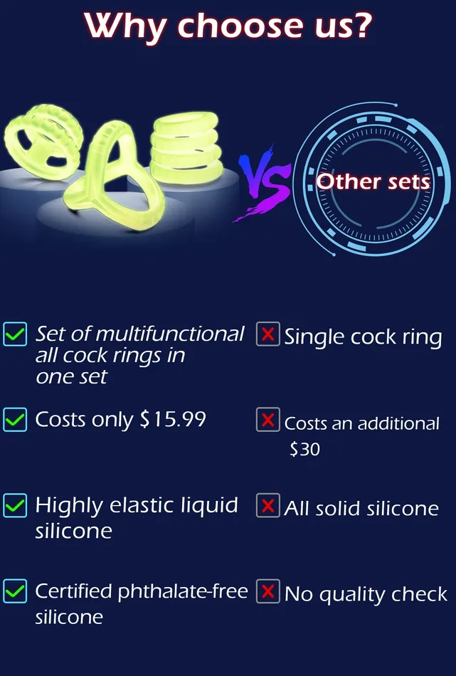 Oronova Male Sex Toys Cock Ring Set Erection Couple Toy