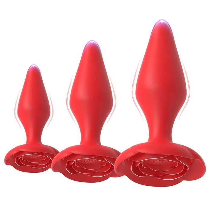 Oronova Rose Bloom Silicone Anal Training Plug Set3 Pieces Anal