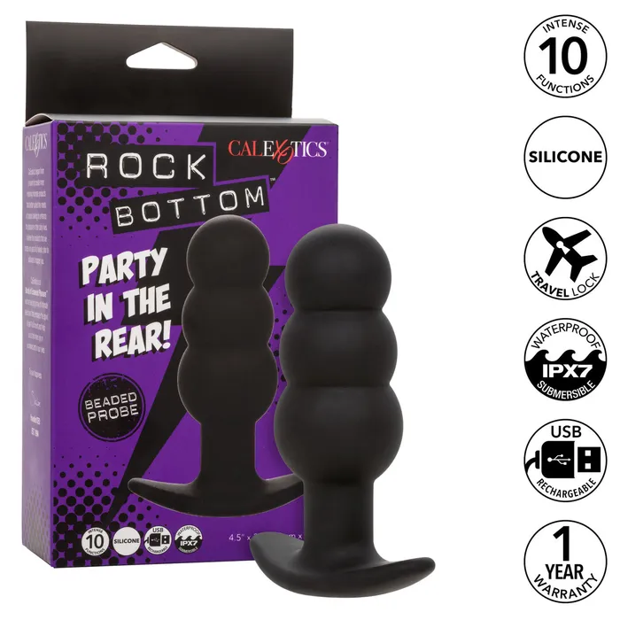 Anal Calexotics Rock Bottom Beaded Probe