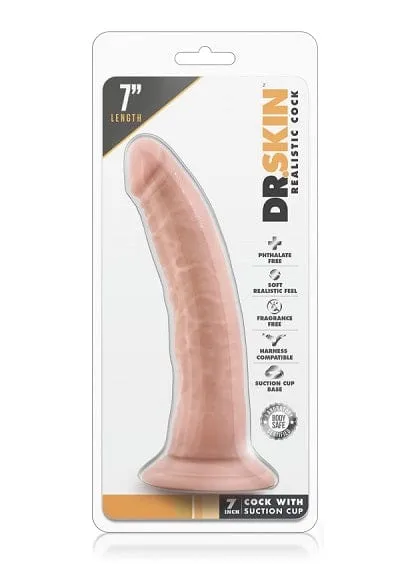 Blush Blush Dr Skin Vanilla 7 Inch Cock With Suction Cup Dildos