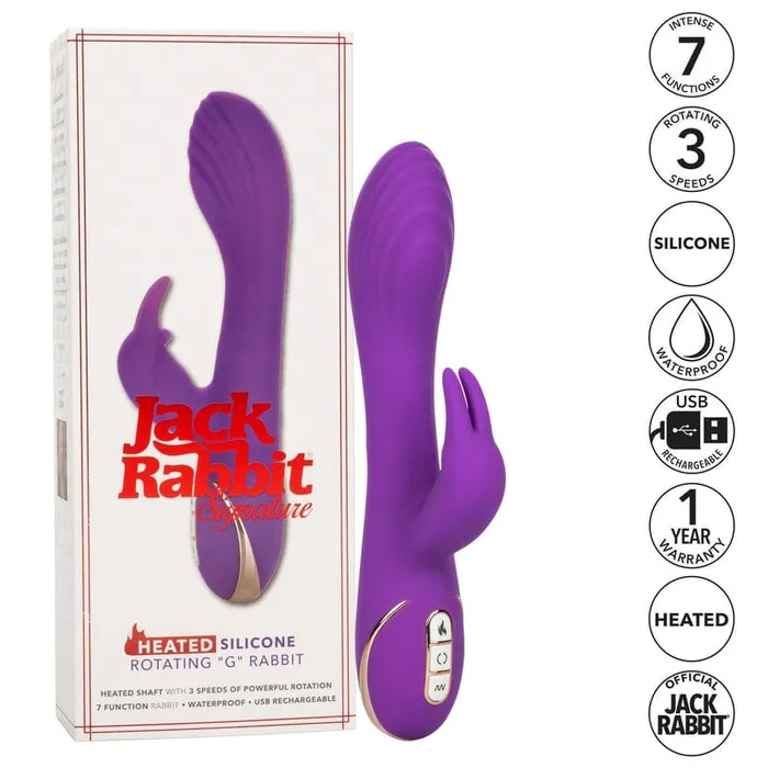 CALEXOTICS Female Sex Toys Calexotics Jack Rabbit Heated Silicone Rotating G Rabbit