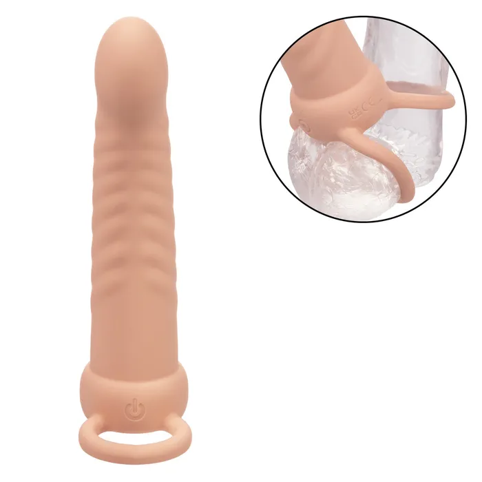 Calexotics Female Sex Toys Performance Maxx Rechargeable Ribbed Dual Penetrator