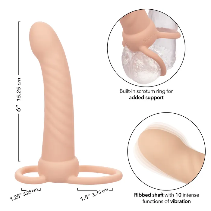 Calexotics Female Sex Toys Performance Maxx Rechargeable Ribbed Dual Penetrator