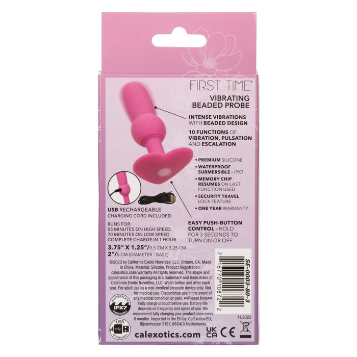 Calexotics First Time Vibrating Beaded Probe Female Sex Toys
